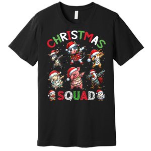 Christmas Squad Dabbing Farm Animals Family Matching Xmas Premium T-Shirt