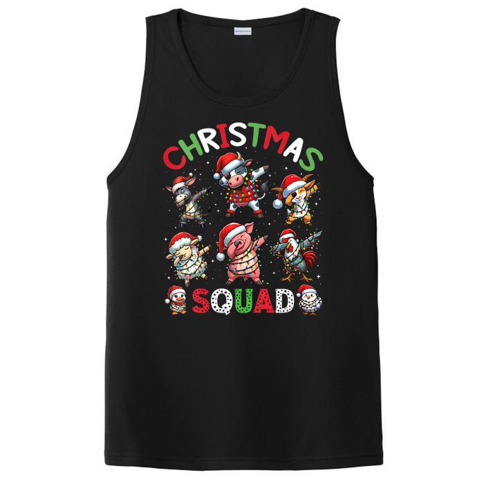 Christmas Squad Dabbing Farm Animals Family Matching Xmas PosiCharge Competitor Tank