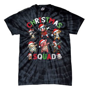 Christmas Squad Dabbing Farm Animals Family Matching Xmas Tie-Dye T-Shirt