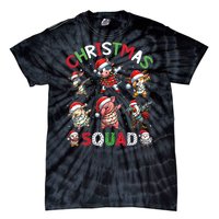 Christmas Squad Dabbing Farm Animals Family Matching Xmas Tie-Dye T-Shirt