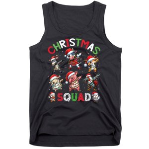 Christmas Squad Dabbing Farm Animals Family Matching Xmas Tank Top