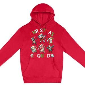 Christmas Squad Dabbing Farm Animals Family Matching Xmas Premium Pullover Hoodie