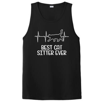 Cat Sitter Design Heartbeat Ecg Gift PosiCharge Competitor Tank