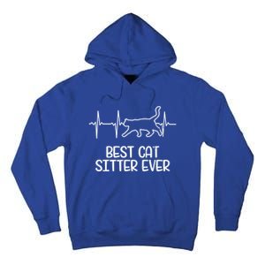 Cat Sitter Design Heartbeat Ecg Gift Tall Hoodie