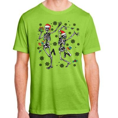 Christmas Skeleton Dancing Christmas Lights Xmas Tree Hat Great Gift Adult ChromaSoft Performance T-Shirt