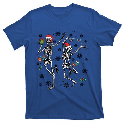 Christmas Skeleton Dancing Christmas Lights Xmas Tree Hat Great Gift T-Shirt