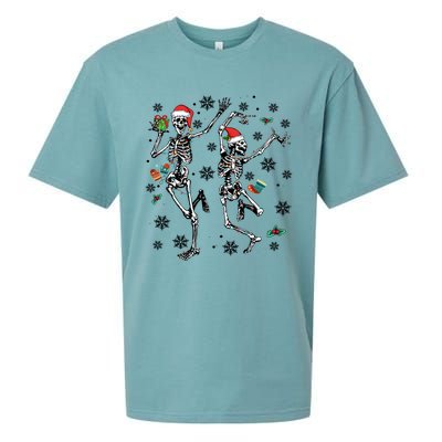 Christmas Skeleton Dancing Christmas Lights Xmas Tree Hat Great Gift Sueded Cloud Jersey T-Shirt