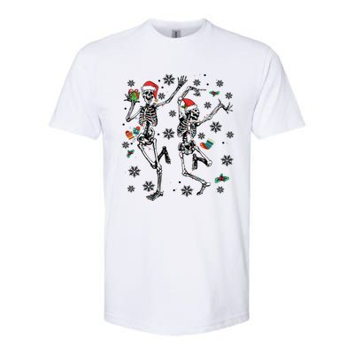 Christmas Skeleton Dancing Christmas Lights Xmas Tree Hat Great Gift Softstyle CVC T-Shirt