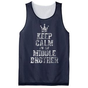 Cute Sibling Day Gift Funny Keep Calm I'm The Middle Brother Mesh Reversible Basketball Jersey Tank