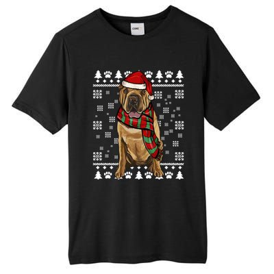 Chinese Sharpei Dog Santa Hat Xmas Ugly Christmas Gift Tall Fusion ChromaSoft Performance T-Shirt