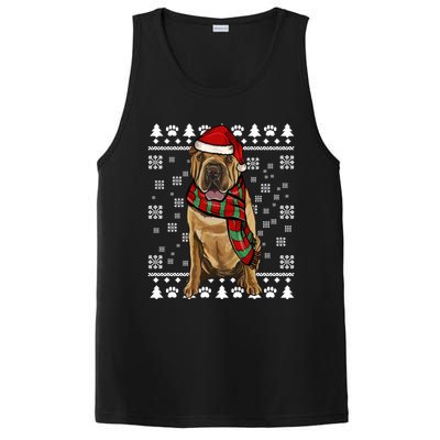 Chinese Sharpei Dog Santa Hat Xmas Ugly Christmas Gift PosiCharge Competitor Tank