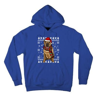 Chinese Sharpei Dog Santa Hat Xmas Ugly Christmas Gift Tall Hoodie