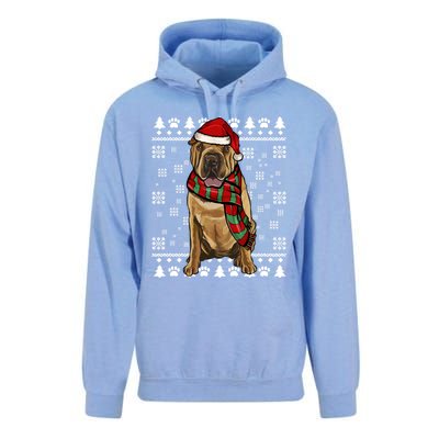 Chinese Sharpei Dog Santa Hat Xmas Ugly Christmas Gift Unisex Surf Hoodie