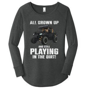 Cool Sxs Design Utv Off Road Ride Sxs Lovers Women's Perfect Tri Tunic Long Sleeve Shirt