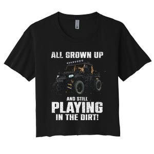 Cool Sxs Design Utv Off Road Ride Sxs Lovers Women's Crop Top Tee