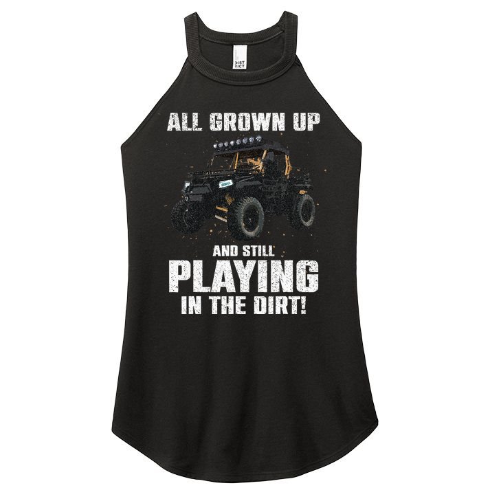 Cool Sxs Design Utv Off Road Ride Sxs Lovers Women's Perfect Tri Rocker Tank