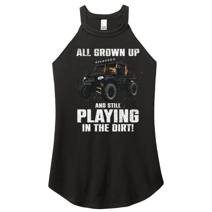 Cool Sxs Design Utv Off Road Ride Sxs Lovers Women's Perfect Tri Rocker Tank