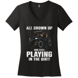 Cool Sxs Design Utv Off Road Ride Sxs Lovers Women's V-Neck T-Shirt