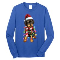 Christmas Santa Dog Rottweiler Dog Lover Xmas Gift Long Sleeve Shirt