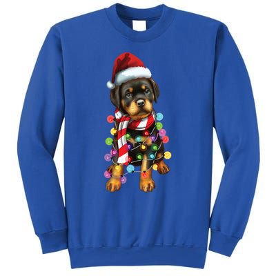 Christmas Santa Dog Rottweiler Dog Lover Xmas Gift Sweatshirt