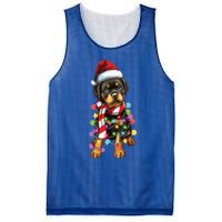 Christmas Santa Dog Rottweiler Dog Lover Xmas Gift Mesh Reversible Basketball Jersey Tank