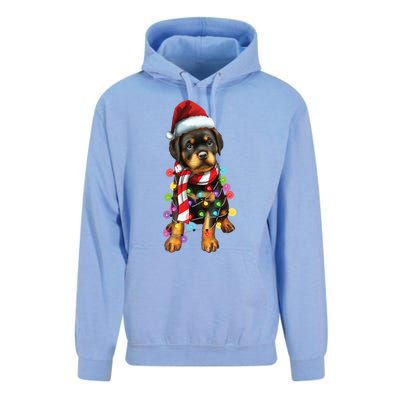 Christmas Santa Dog Rottweiler Dog Lover Xmas Gift Unisex Surf Hoodie