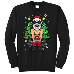 Christmas Santa Deadlift Xmas Weightlift Gym Sweatshirt