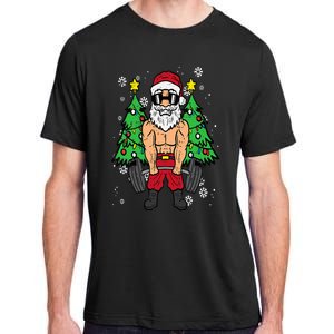 Christmas Santa Deadlift Xmas Weightlift Gym Adult ChromaSoft Performance T-Shirt