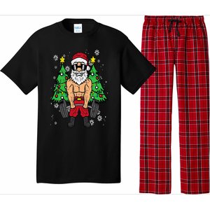 Christmas Santa Deadlift Xmas Weightlift Gym Pajama Set