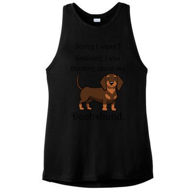 Cute Saying Dachshund Wiener Dog Gift Ladies PosiCharge Tri-Blend Wicking Tank