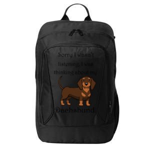 Cute Saying Dachshund Wiener Dog Gift City Backpack