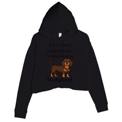 Cute Saying Dachshund Wiener Dog Gift Crop Fleece Hoodie