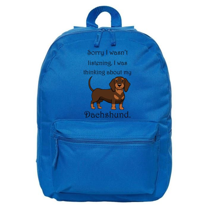 Cute Saying Dachshund Wiener Dog Gift 16 in Basic Backpack