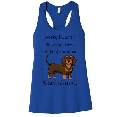 Cute Saying Dachshund Wiener Dog Gift Women's Racerback Tank