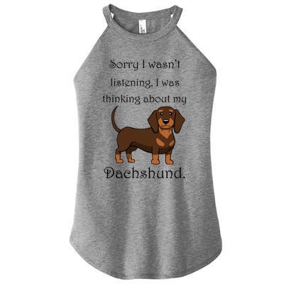 Cute Saying Dachshund Wiener Dog Gift Women’s Perfect Tri Rocker Tank