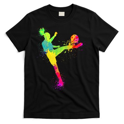 Cool Soccer Design For Wo Girls Soccer Player Sport Lover T-Shirt
