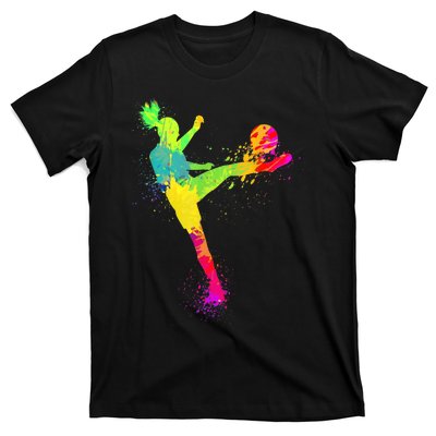 Cool Soccer Design For Wo Girls Soccer Player Sport Lover T-Shirt