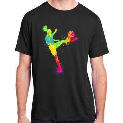 Cool Soccer Design For Wo Girls Soccer Player Sport Lover Adult ChromaSoft Performance T-Shirt