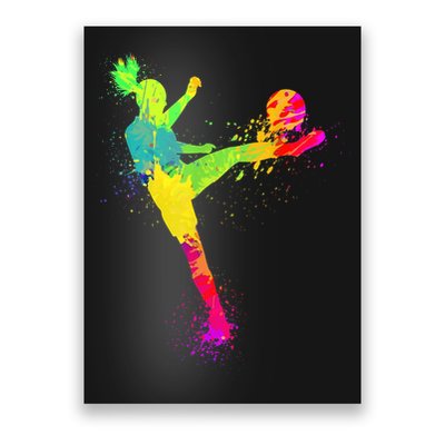 Cool Soccer Design For Wo Girls Soccer Player Sport Lover Poster