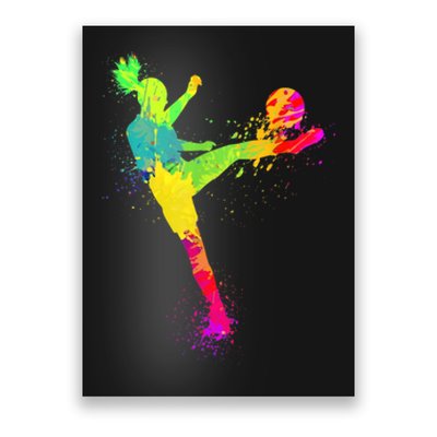 Cool Soccer Design For Wo Girls Soccer Player Sport Lover Poster