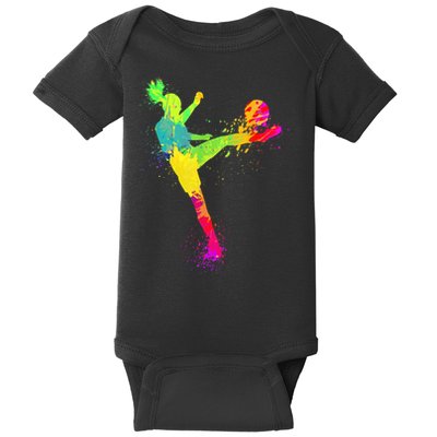 Cool Soccer Design For Wo Girls Soccer Player Sport Lover Baby Bodysuit
