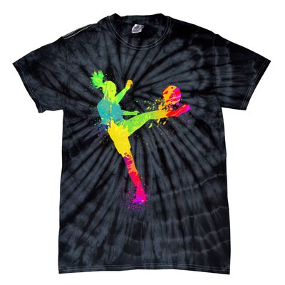 Cool Soccer Design For Wo Girls Soccer Player Sport Lover Tie-Dye T-Shirt