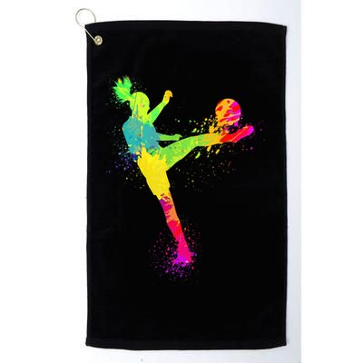 Cool Soccer Design For Wo Girls Soccer Player Sport Lover Golf Towel