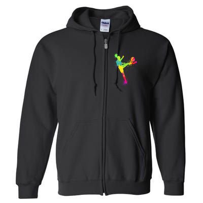 Cool Soccer Design For Wo Girls Soccer Player Sport Lover Full Zip Hoodie