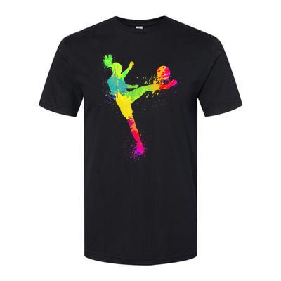 Cool Soccer Design For Wo Girls Soccer Player Sport Lover Softstyle® CVC T-Shirt