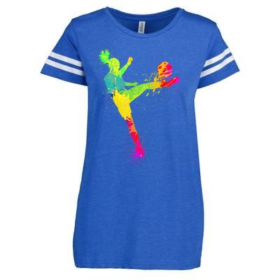 Cool Soccer Design For Wo Girls Soccer Player Sport Lover Enza Ladies Jersey Football T-Shirt