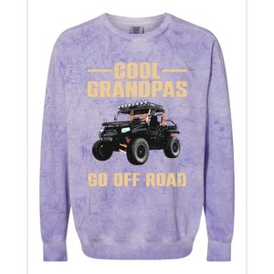 Cool SxS Design For Grandpa Off Road Ride UTV SxS Riding Colorblast Crewneck Sweatshirt