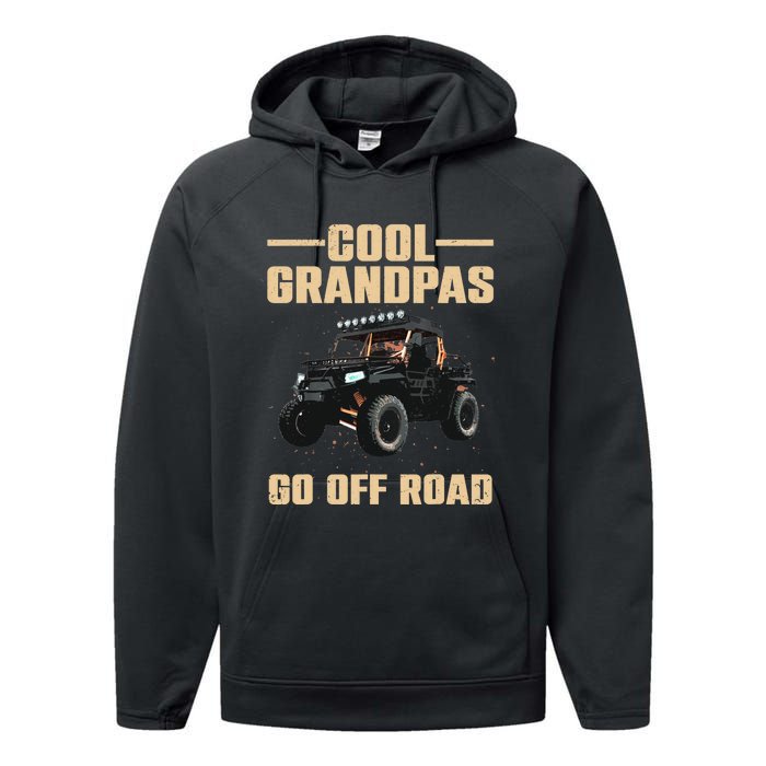 Cool SxS Design For Grandpa Off Road Ride UTV SxS Riding Performance Fleece Hoodie