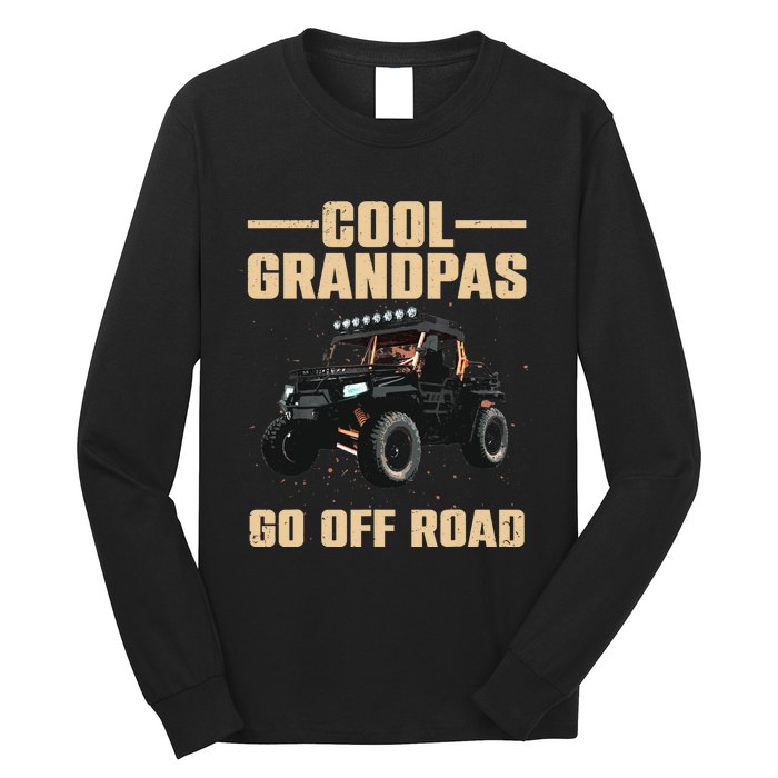 Cool SxS Design For Grandpa Off Road Ride UTV SxS Riding Long Sleeve Shirt