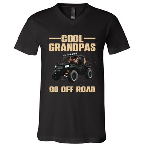 Cool SxS Design For Grandpa Off Road Ride UTV SxS Riding V-Neck T-Shirt